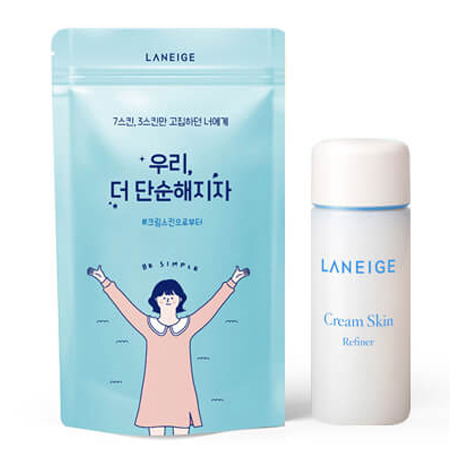 Laneige Cream Skin Refiner 50 ml. Limited Edition #Be Simple ครีมบำรุงใบรูปแบบน้ำ ให้ผิวคุณรู้สึกชุ่มชื้นล้ำลึกราวกับใช้ครีมบำรุงผิวแบบเนื้อครีม แต่สบายผิวกว่า